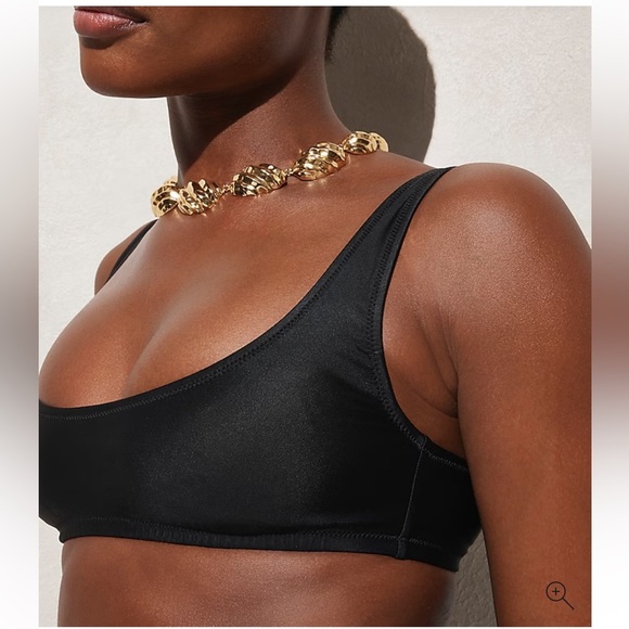 J. Crew Swim Heritage Scoopneck Bikini Top Size Small Blue $75 Retail NWT - Picture 3 of 8